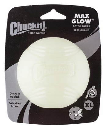 Levně Extra velký míček svítící ve tmě Chuckit! Max Glow