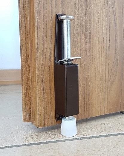Blokada stopka do drzwi podpórka 180mm brązowa