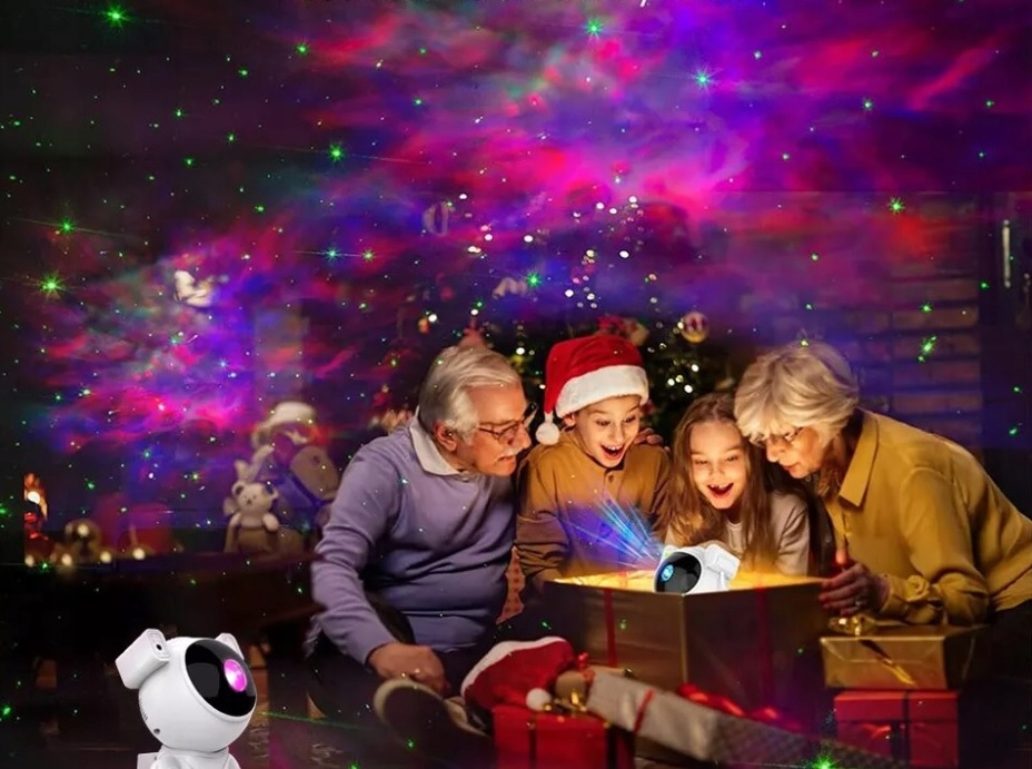 PROJEKTOR GWIAZD ASTRONAUTA RZUTNIK LED LAMPKA NOCNA DLA DZIECI NA PREZENT Średnica/szerokość klosza 2 cm