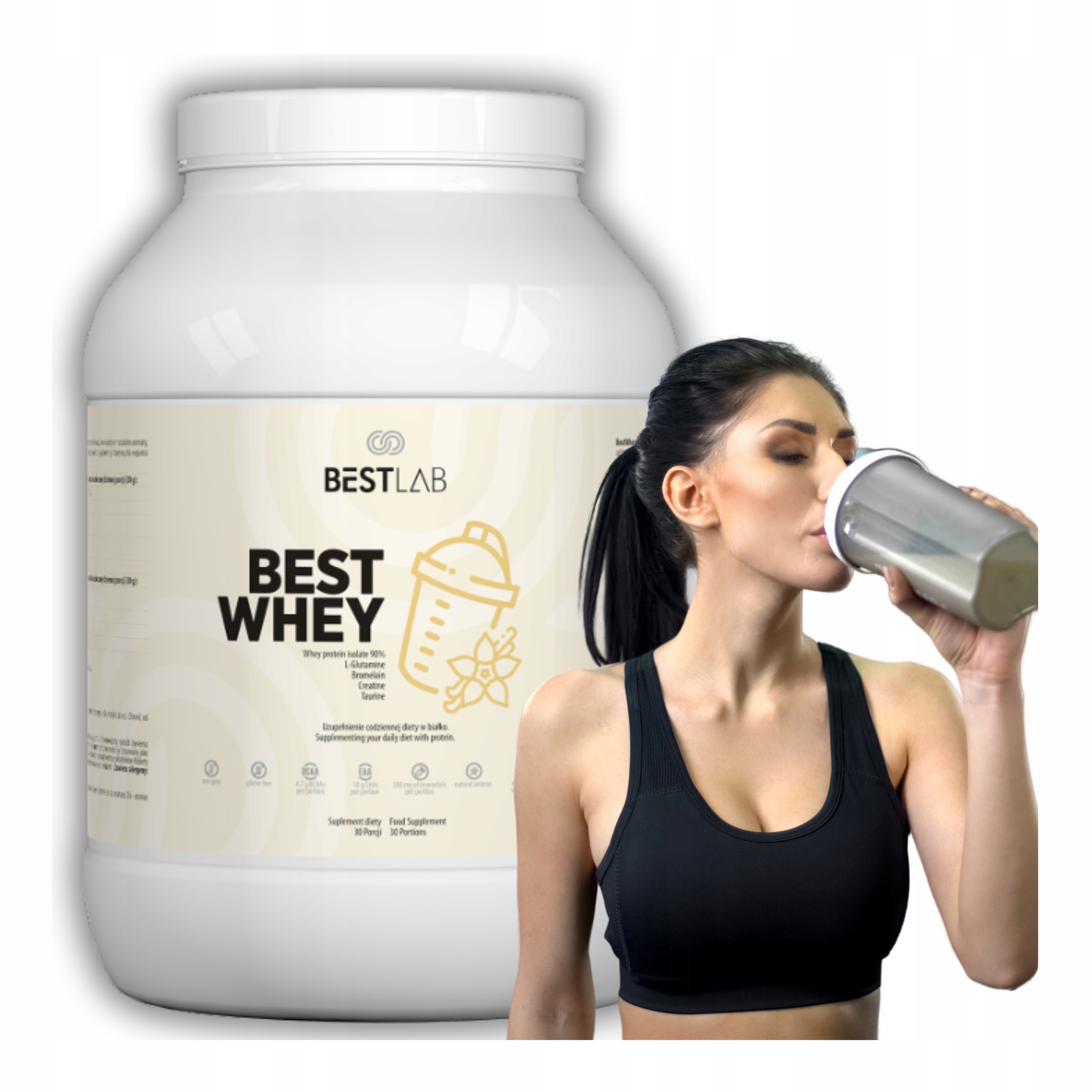 Protein BestLab Best Lab BestWhey s kreatinem Best Whey Protein 900 g