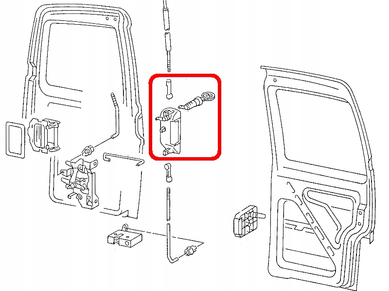 Klamka drzwi tyl VW Transporter T4 Multivan 90 03 Car type Passenger cars Cargo vans RVs Buses