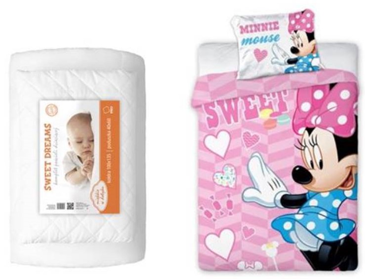

Pościel Minnie Mouse 100X135+40X60+Kołdra+Poduszka