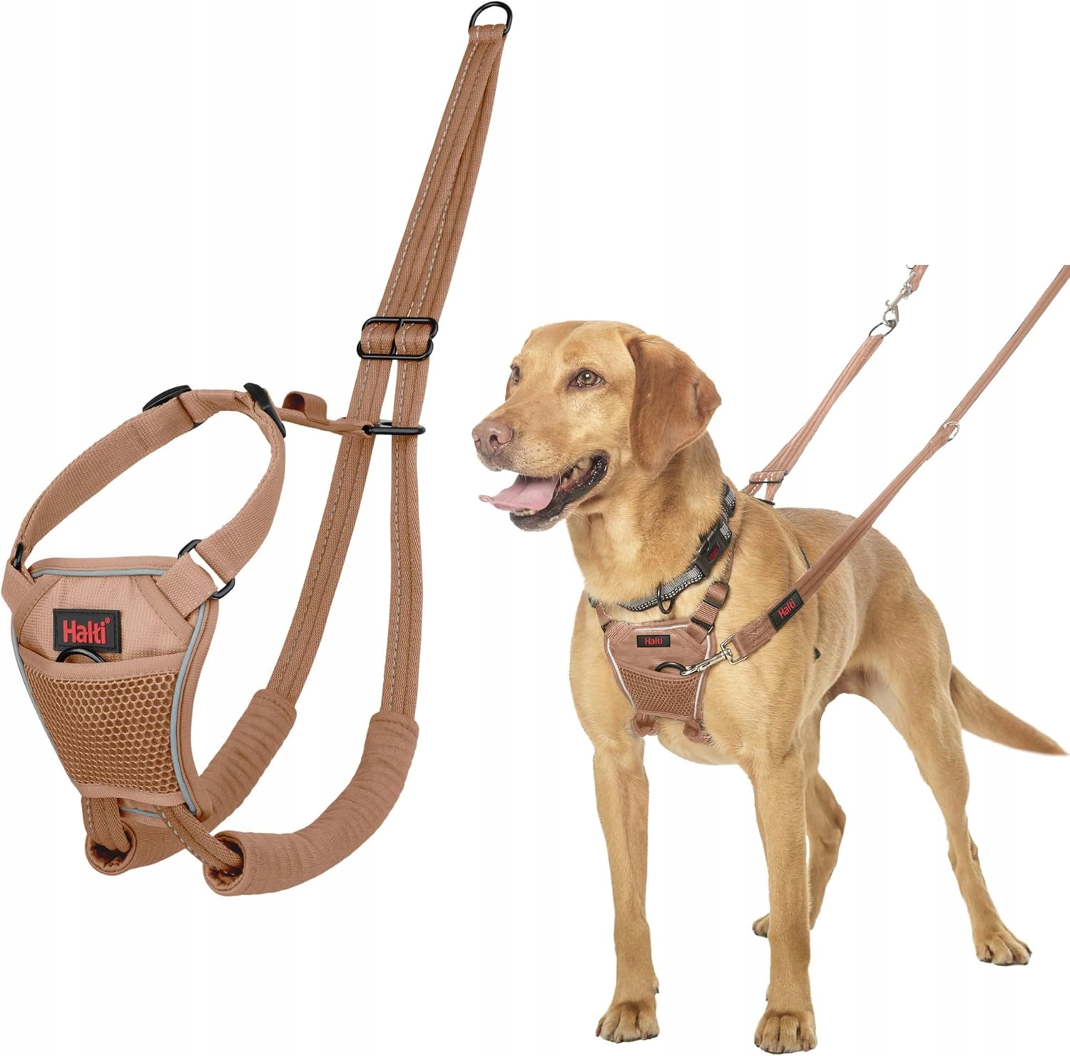 Levně Halti Tréninkové Popruhy Na Vodítku Pro Psa Nastavitelné Velikost M Béžové