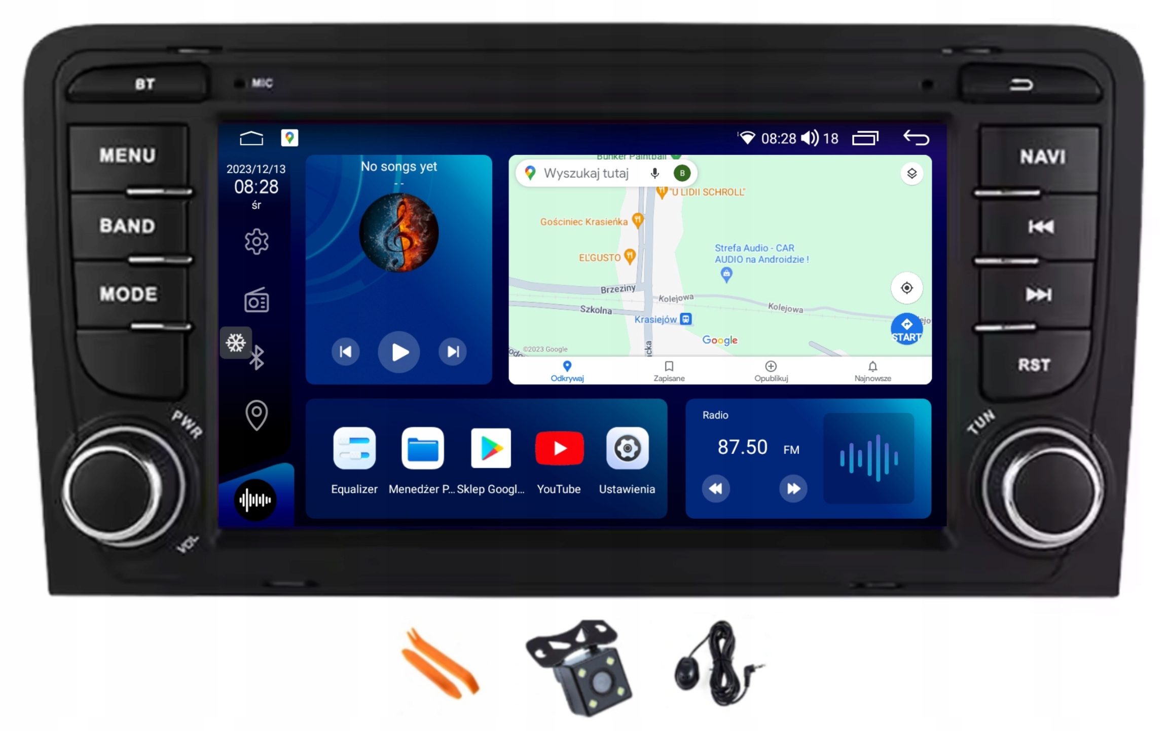 Rádio Android Navigácia Carplay 128GB Lte Gps Audi A3 8P 2 S3 8P 2 RS3 8P 1
