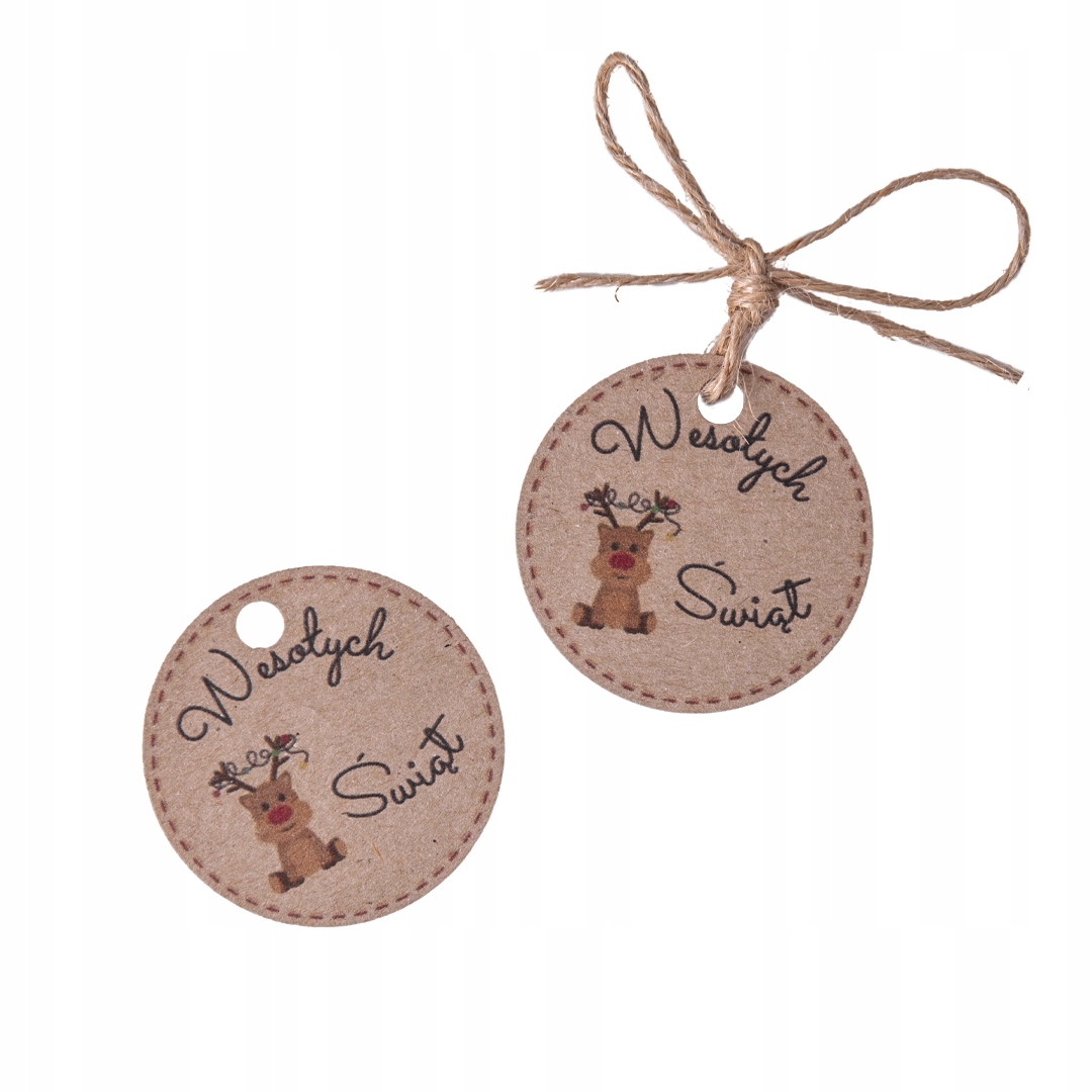 

Zawieszki do prezentów Święta 5szt Renifer 1164