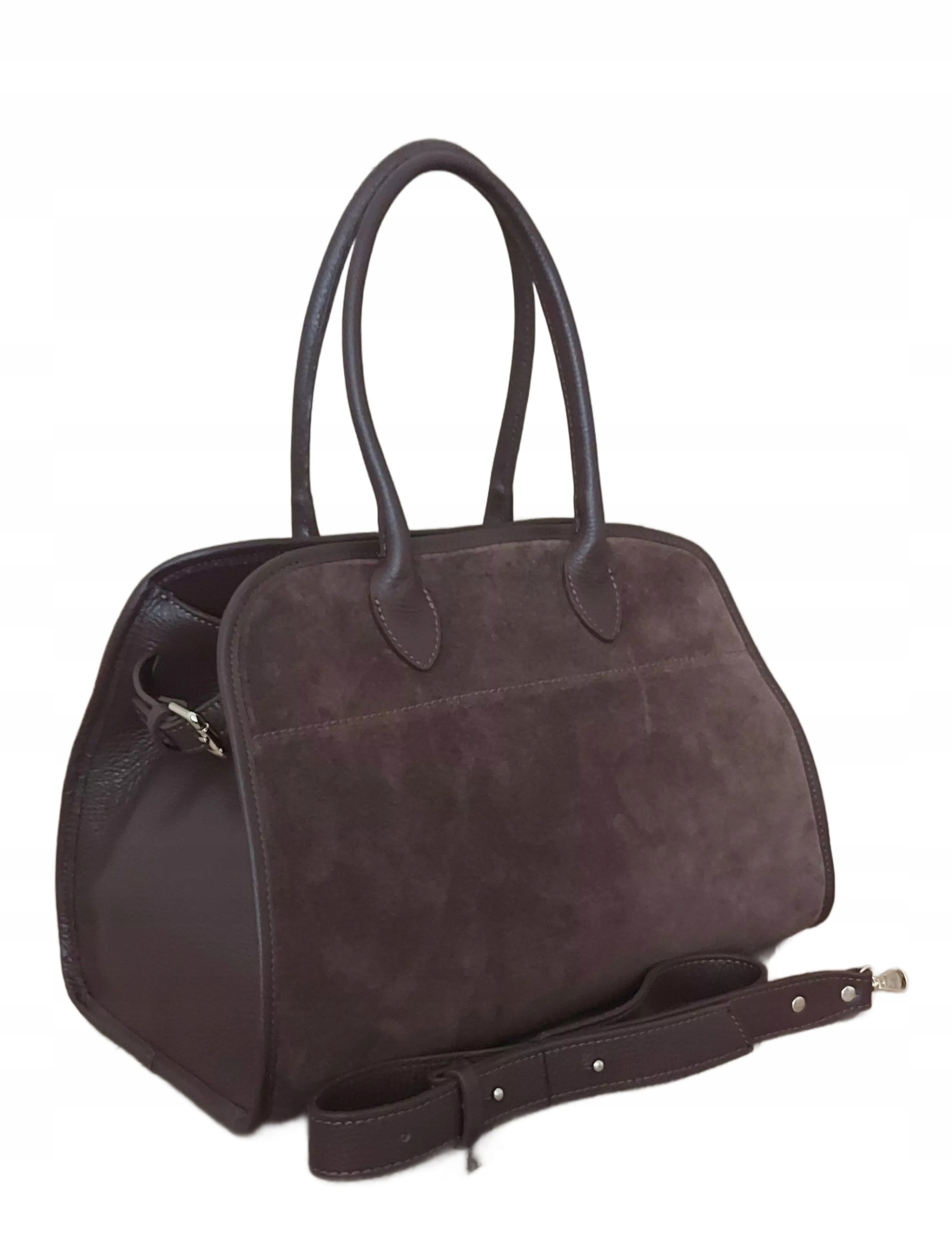 Kožená Italská Kabelka Velký Kufřík Do Ruky A4 Vera Pelle Hnědá