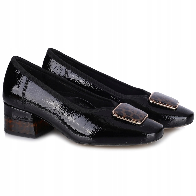 Dámské lodičky Aspena KX-2852/TR210 L138/L137 polské, černé, Kůže VEL..39