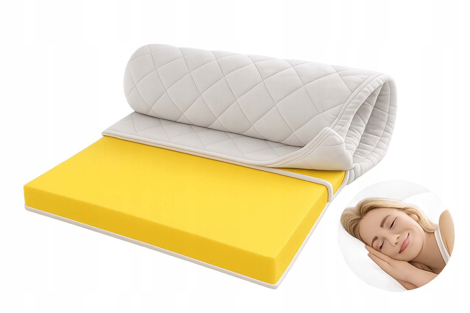 Materac nawierzchniowy 140x200 pianka Pur nakładka H3