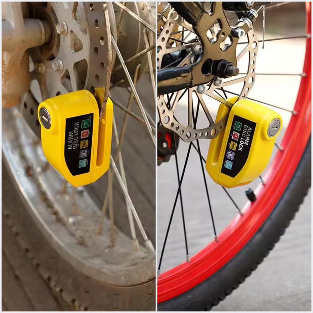 BLOKADA ROWEROWA ALARM ZAPIĘCIE NA TARCZĘ HAMULCOWĄ ROWER KOŁO ZĘBATE 110dB Marka Inna marka