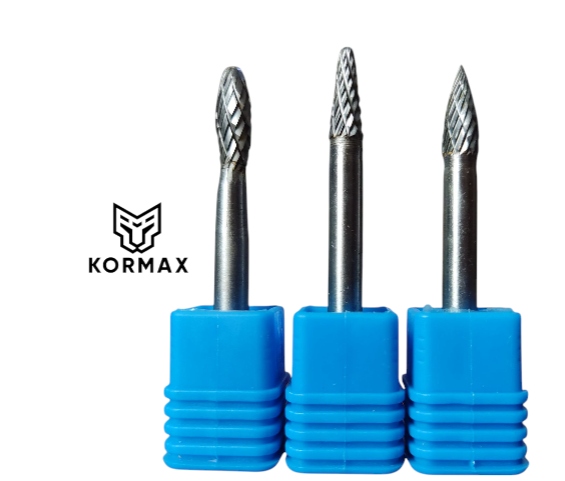 Rychlootáčkový frézovací rotační pilník 6 mm na kov s karbidem Set 3ks
