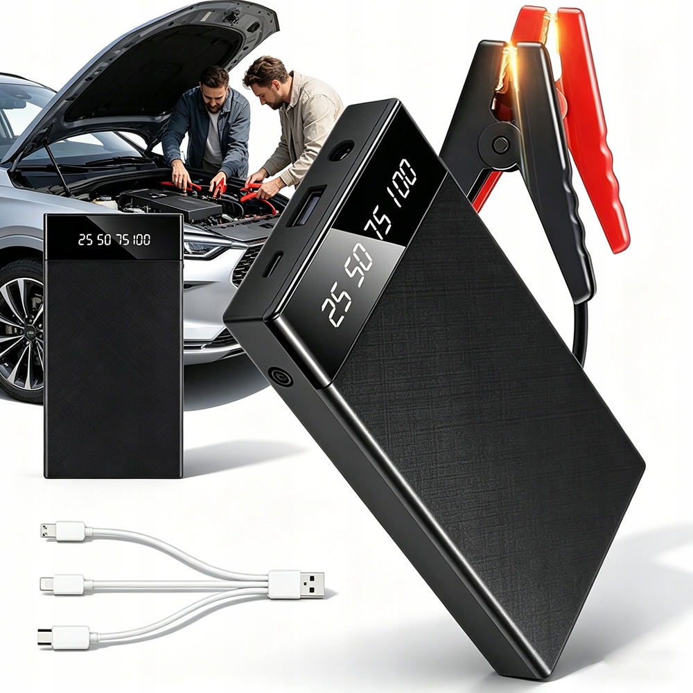 Jump Starter Booster Usb Kompresor Do Auta Foukač Powerbank 10000MAH