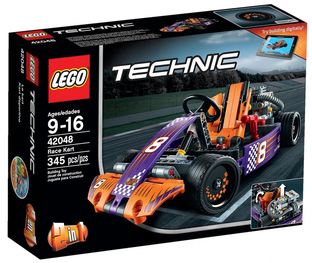 Lego 42048 Technic Gokart Race Kart wyścigówka ruchome tłoki Unikat