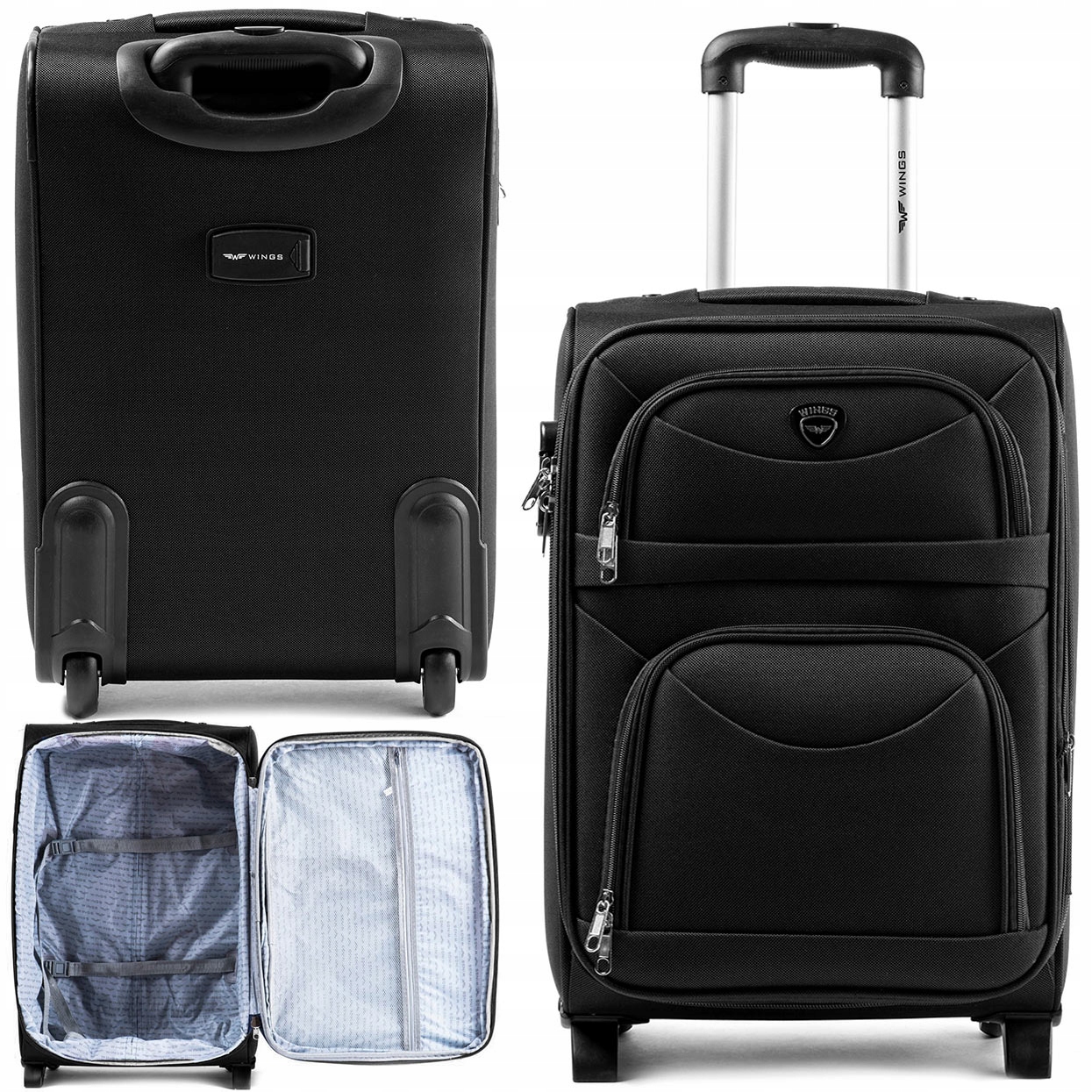 Miękka Walizka Kabinowa S Na 2 Kołach Do Ciągania Wings Mu 6802-2 Cn