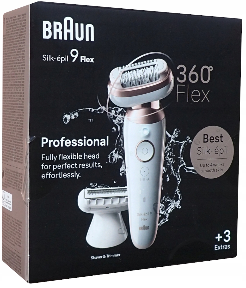 Depilátor Holicí Strojek pro bikiny nohou Braun 9-030 3D Flex Silk-Epil 9 3 doplňky