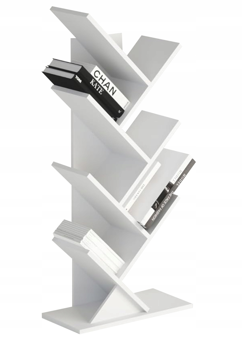 Regál Na Knihy Stromek Bílý Stabilní, výška: 112 cm Polský Výrobek