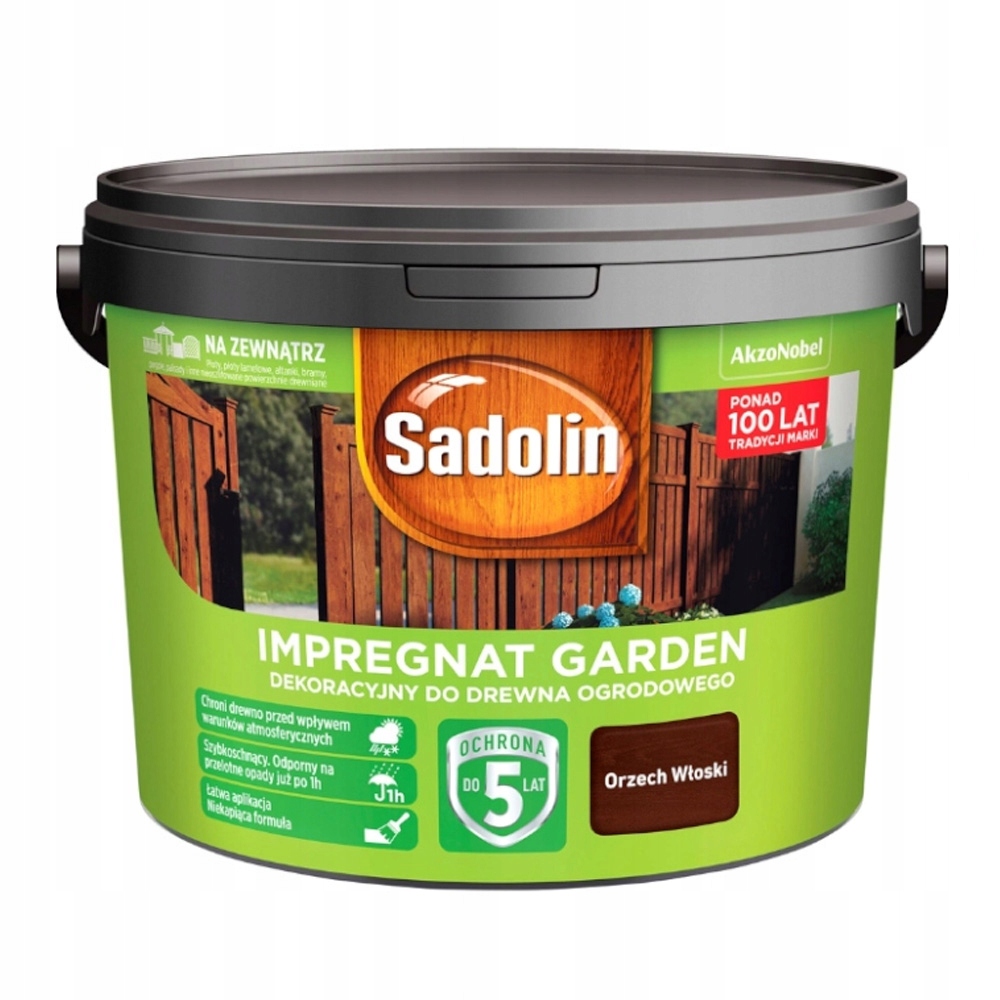 hybrydowy Impregnat do drewna Sadolin Classic 9 L Orzech włoski Mat