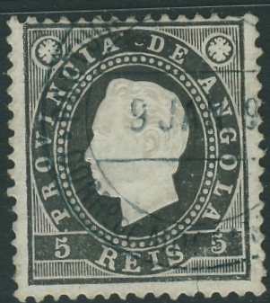 Kolonie port. Angola 5 reis - Król