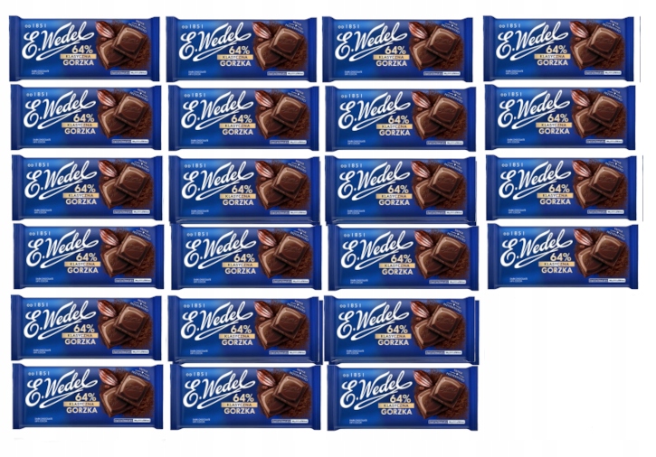 E.wedel Klasyczna Gorzka 64% Czekolada 90g x 22szt