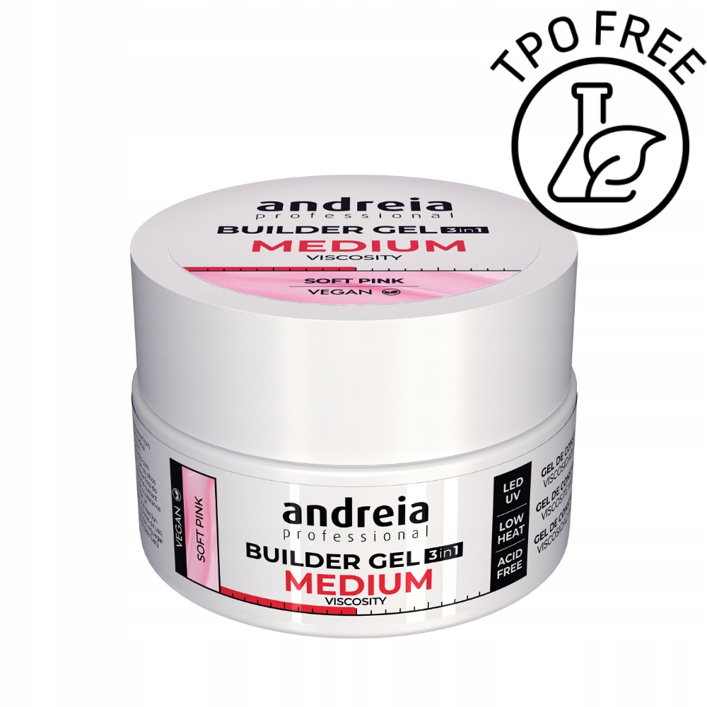 Żel budujący Andreia 3w1 samopoziomujący Soft Pink bez Tpo