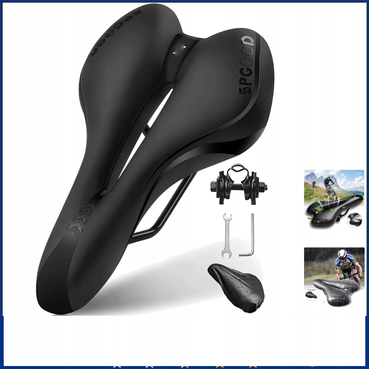Siodełko z dziurą Rowerowe Premium Żelowe miękkie 27*16cm