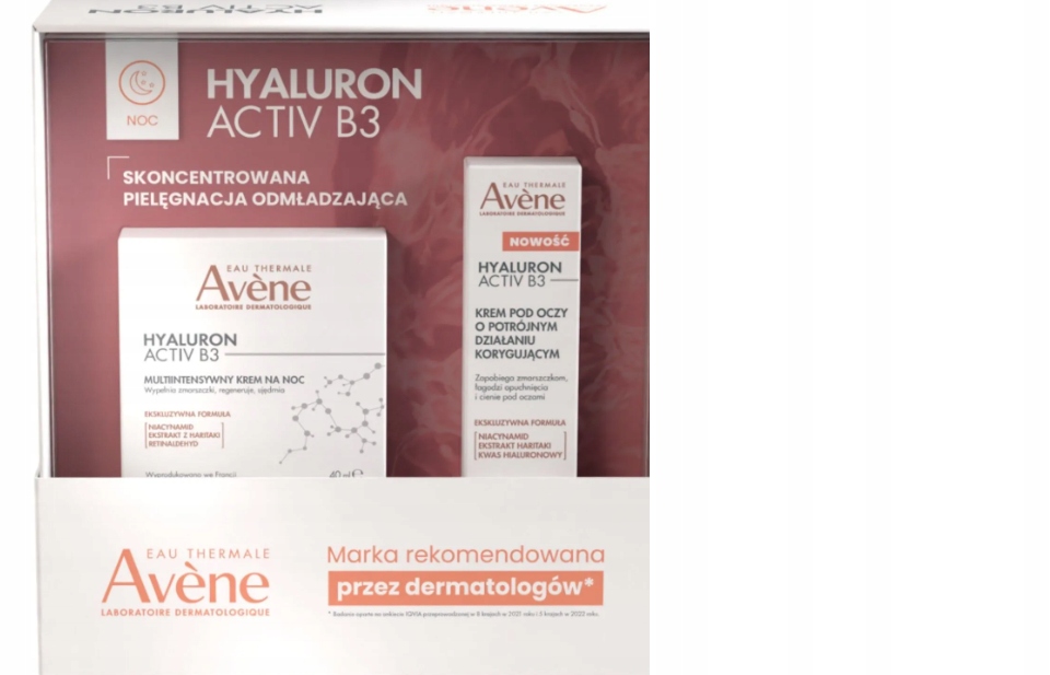 Avene Hyaluron Activ B3 Zestaw Krem na noc 40ml Krem pod oczy 15ml