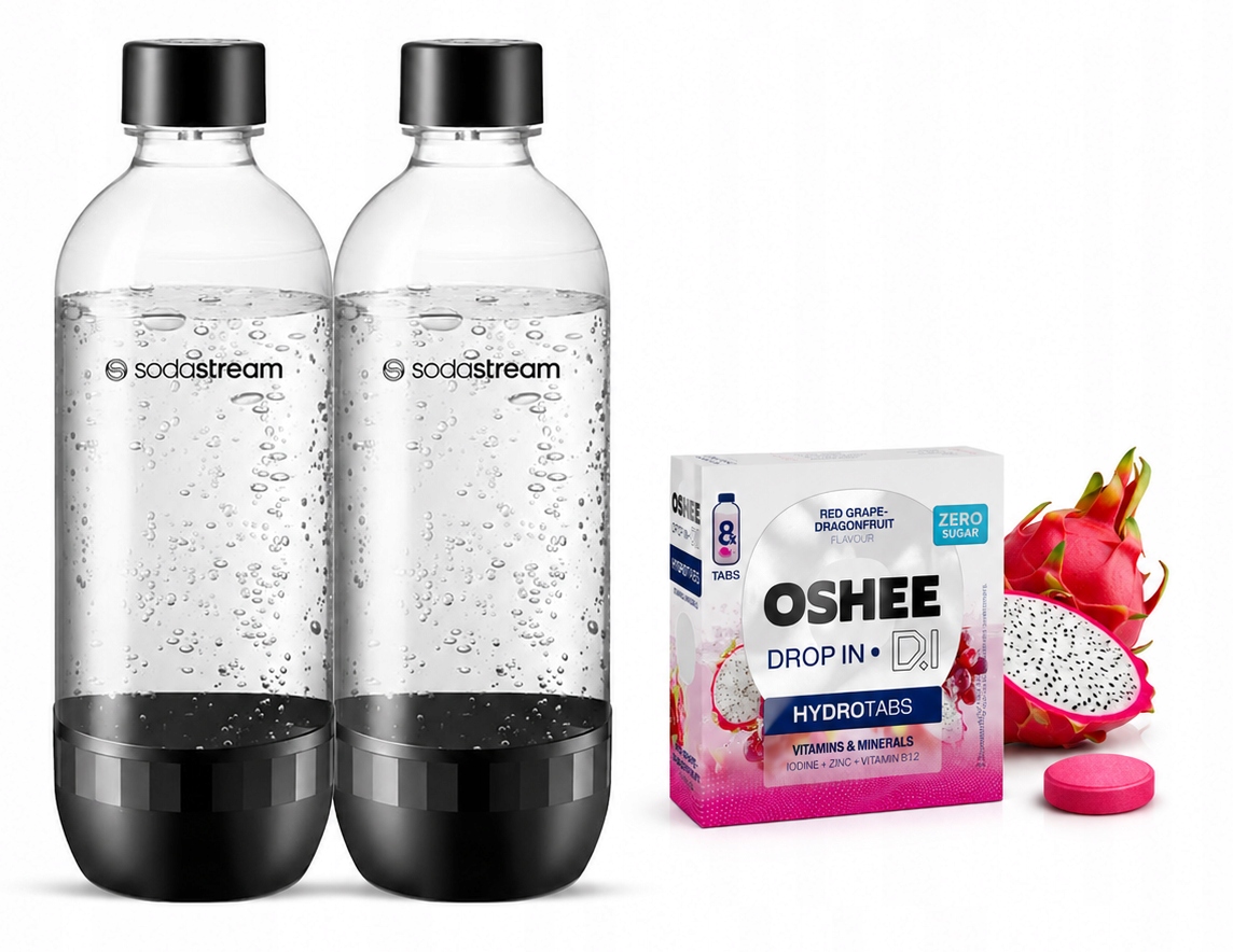 Oryginalne Butle Butelki Do Saturatora SodaStream 1L Dwupak +tabs Oshee