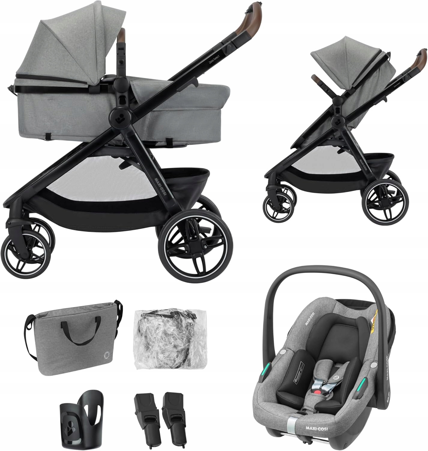 Maxi-Cosi Zelia Select Trio 3w1 – kompletny zestaw od urodzenia