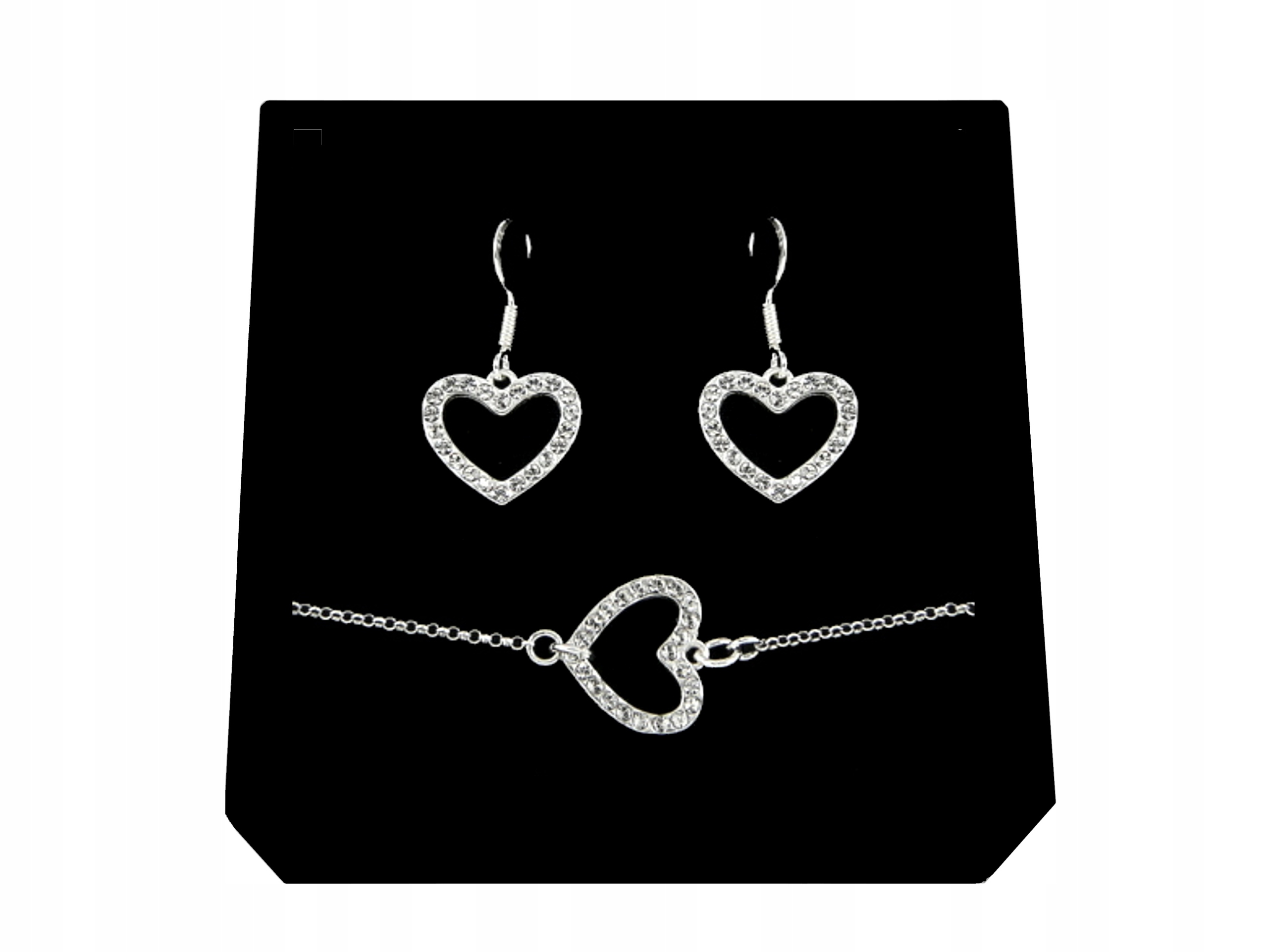 

Srebrny Komplet Serce Swarovski srebro 925
