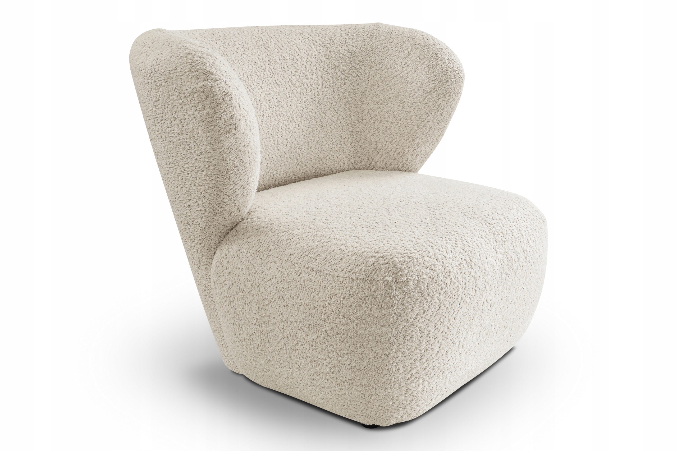 Křeslo Lusso do obývacího pokoje Pohodlné, Moderní styl Boucle Baranek Béžová