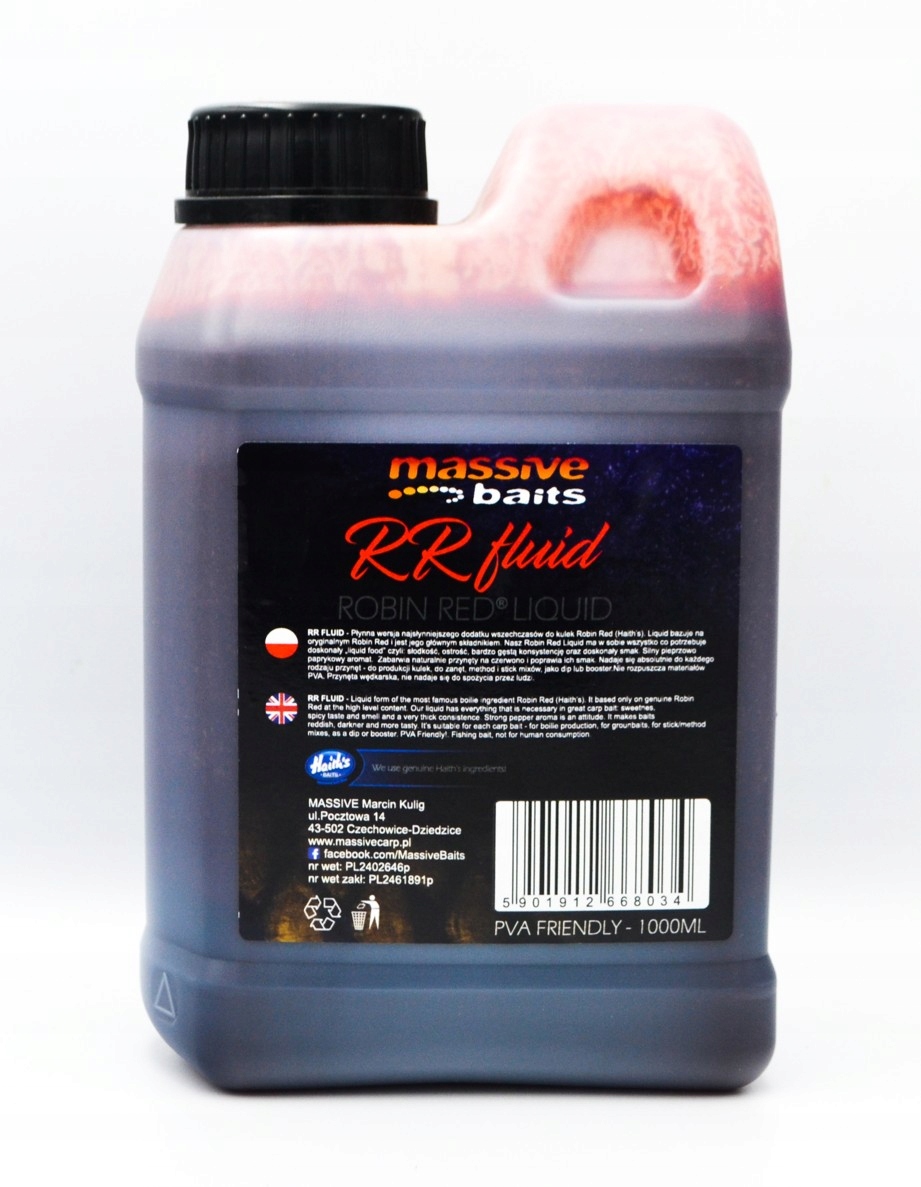 Massive Baits Liquid Liquids R.r. Fluid Robin Red 1000ml