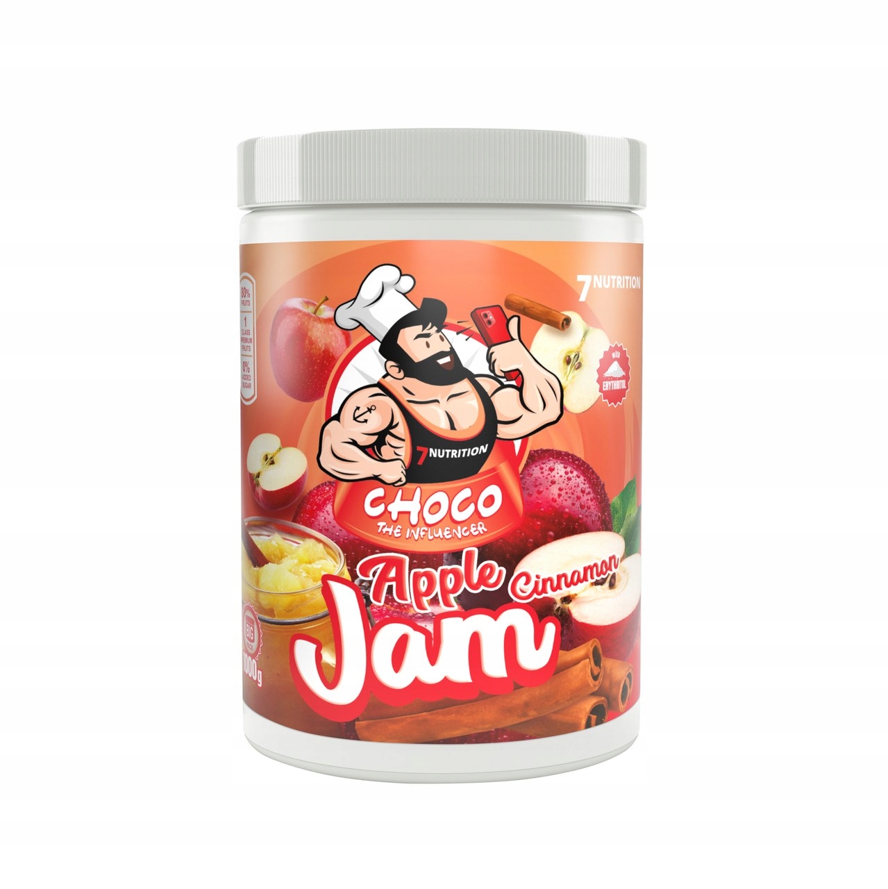 7NUTRITION Apple Cinnamon Jam 1000 G Džem Bez Cukru