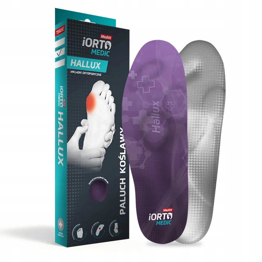 Ortopedické vložky iORTO Medic Hallux vel. 38 na haluksa