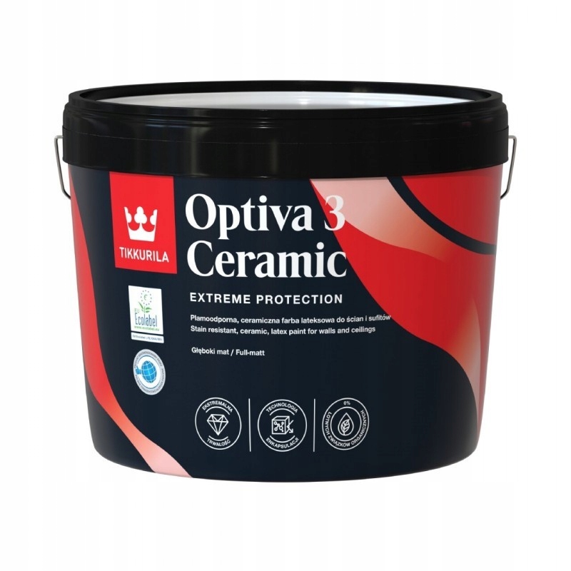 Tikkurila Optiva Ceramic 3 Baza A 9l Farba Lateksowa Do Barwienia