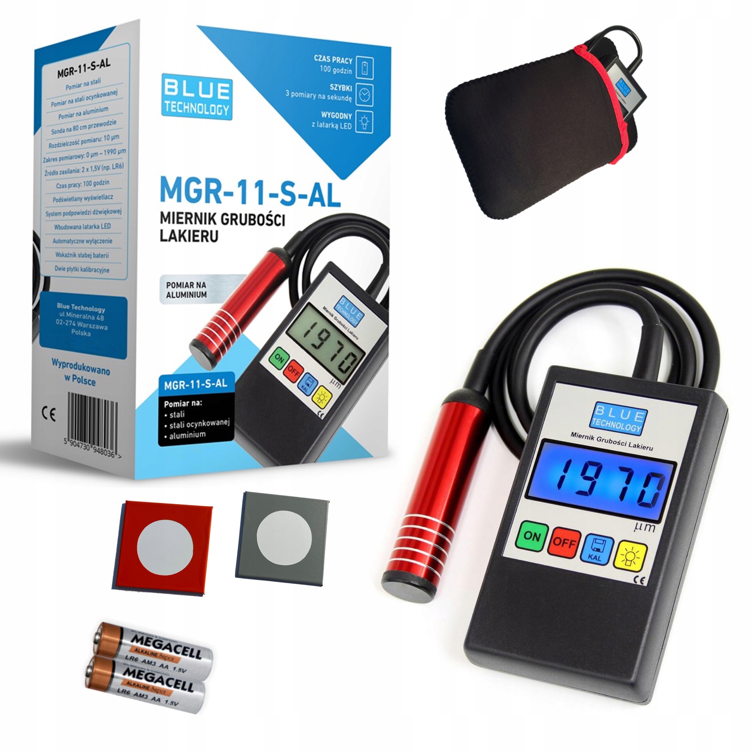 

Miernik tester czujnik grubości lakieru MGR11 S Al