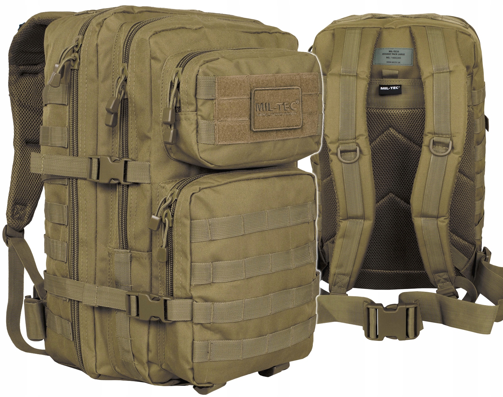 Taktický turistický Batoh Mil-tec Assault 36L, kojot