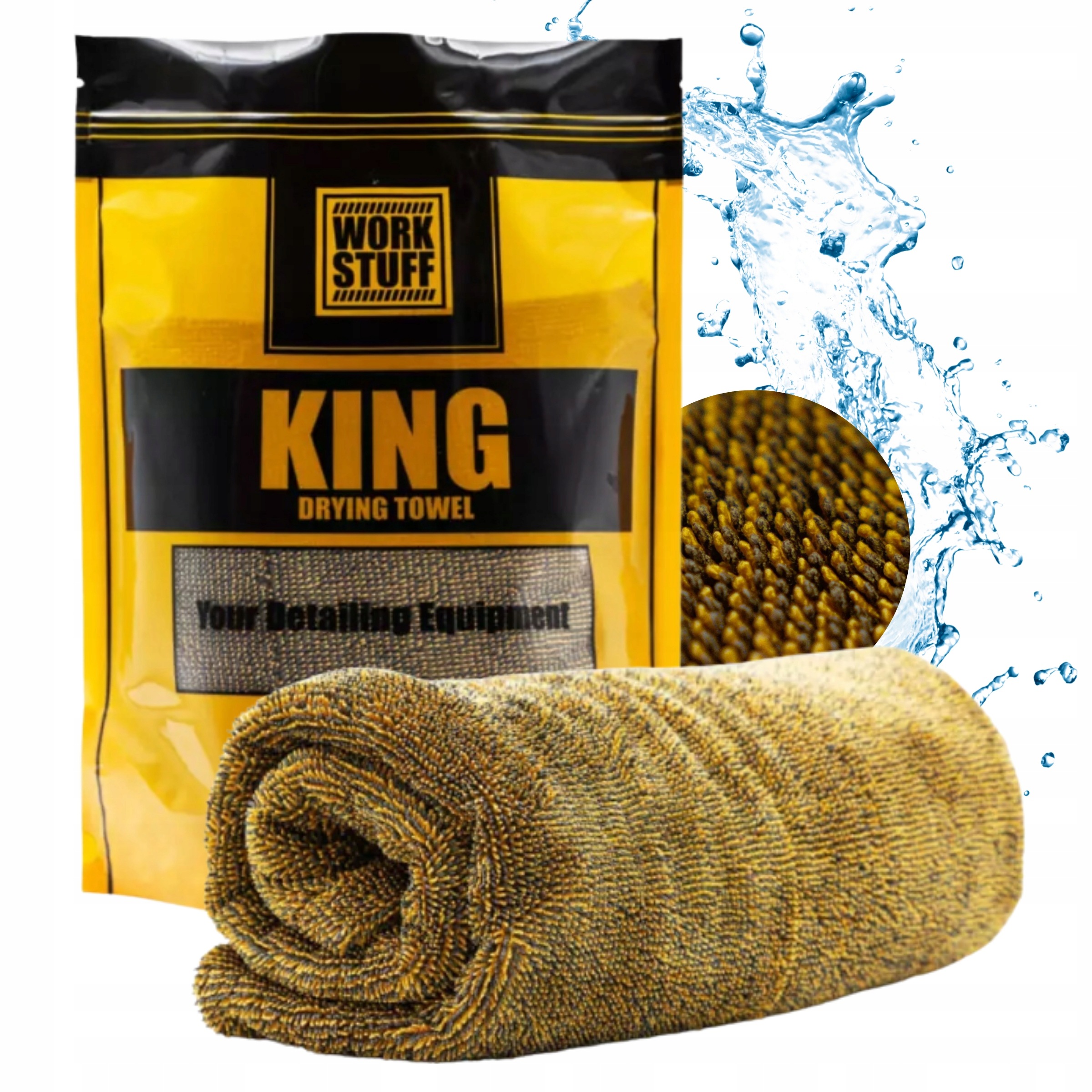 Work Stuff King Duży Chłonny Ręcznik Do Osuszania Auta Drying Towel 90x73cm