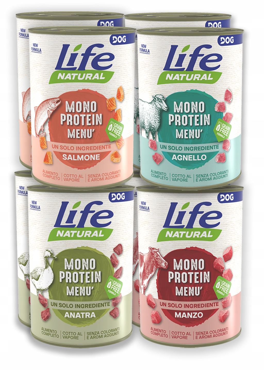 Life Dog Monoprotein Krmivo pro psa konzerva 400g MIX 8 ks