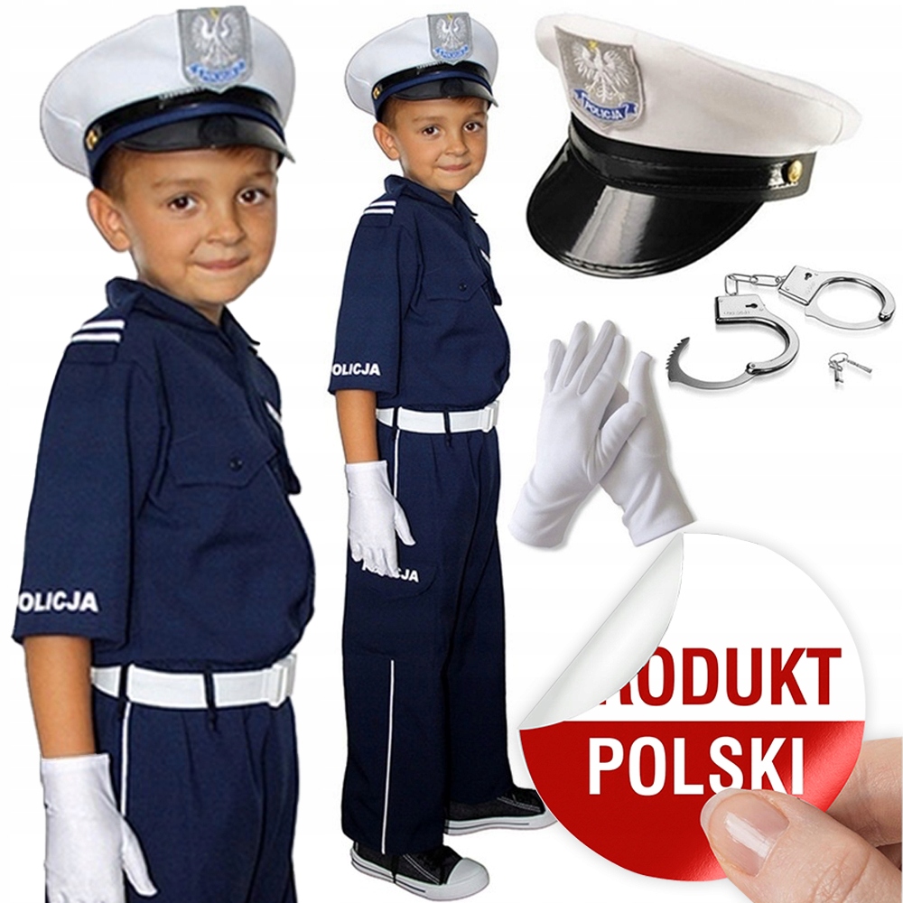 Policja Strój Kostium Mundur Polski Policjant Drogówka 98/104 balovelove
