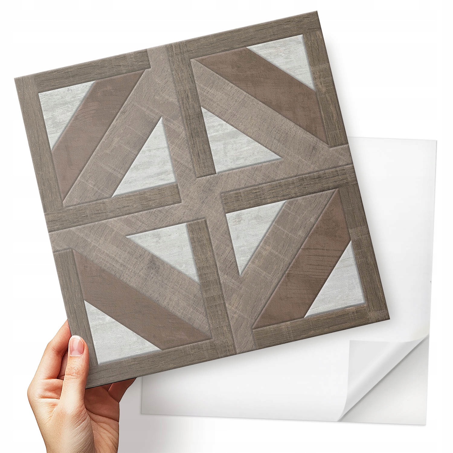 Samolepící dlaždice Vinyl Tvary dřeva v betonové formě 9x30x30 cm