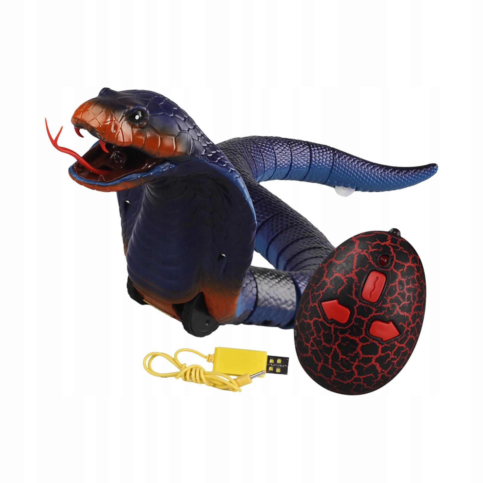 Realistic RC Snake Toy USB Rechargeable Snake Scary Trick Toy for Blue Marka bez marki