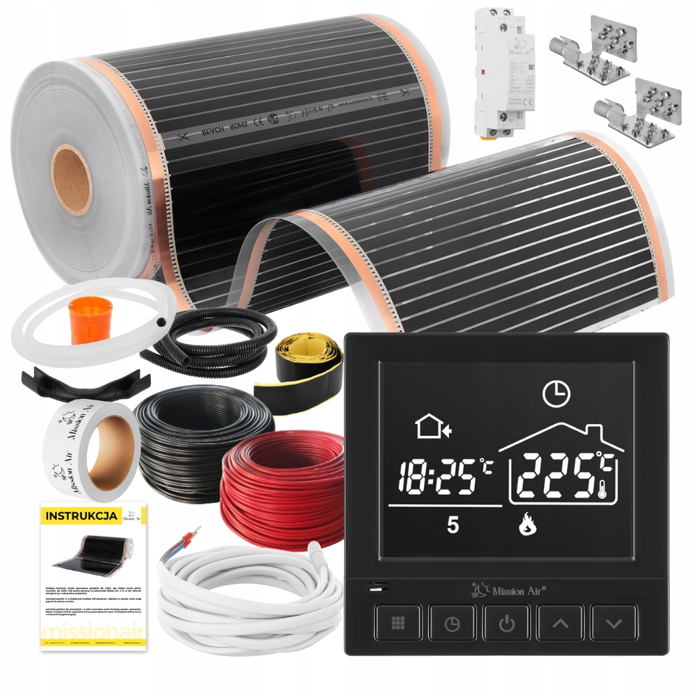 Set Fólia vyhrievacia podložka Infračervená 160 W 26 m²