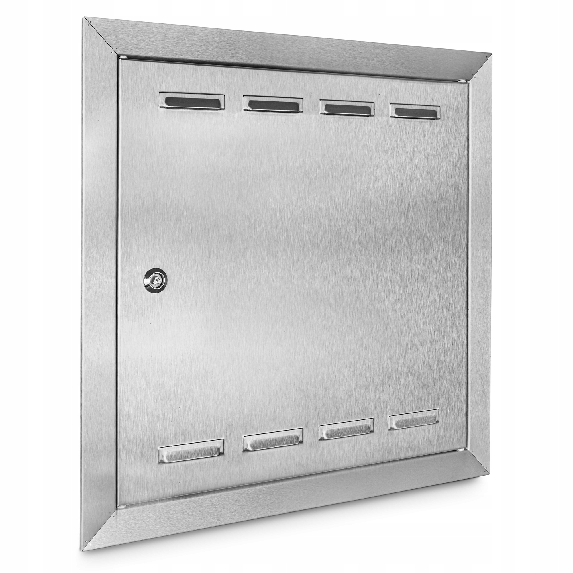 Plynová dvířka z nerezové oceli, broušené, 50 x 50 cm