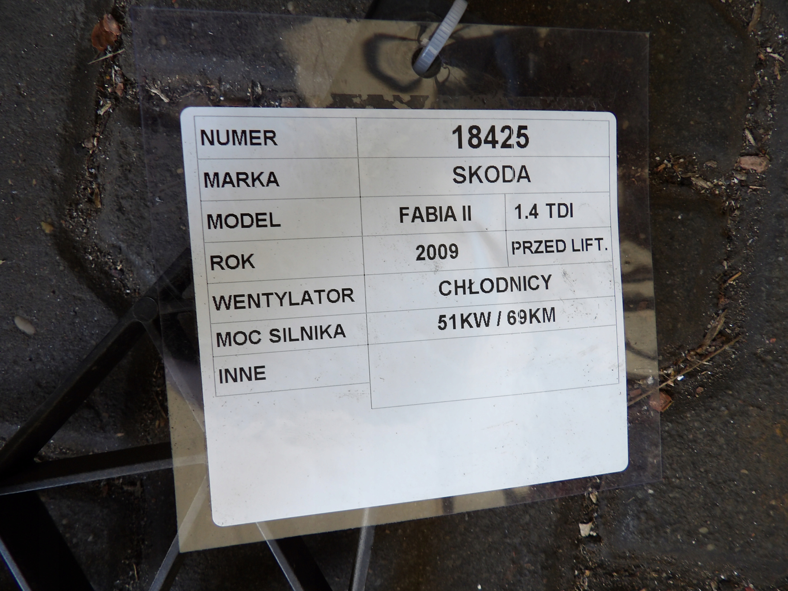 Skoda Fabia II ventilátor chladiče 1,4TDI