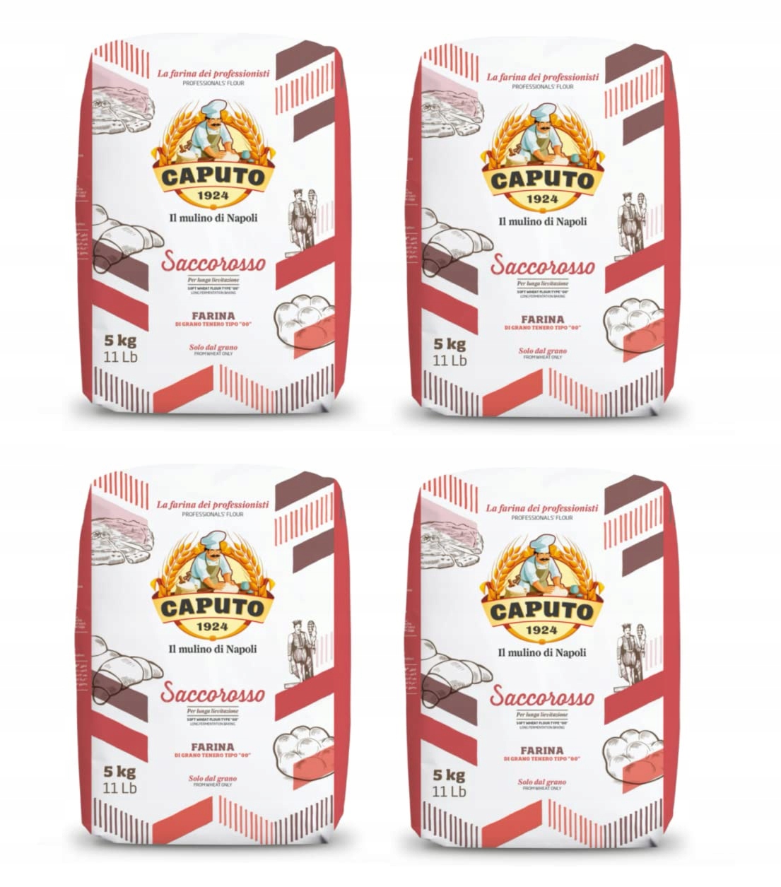 Mouka Caputo Saccorosso 00 na neapolskou pizzu 5 kg