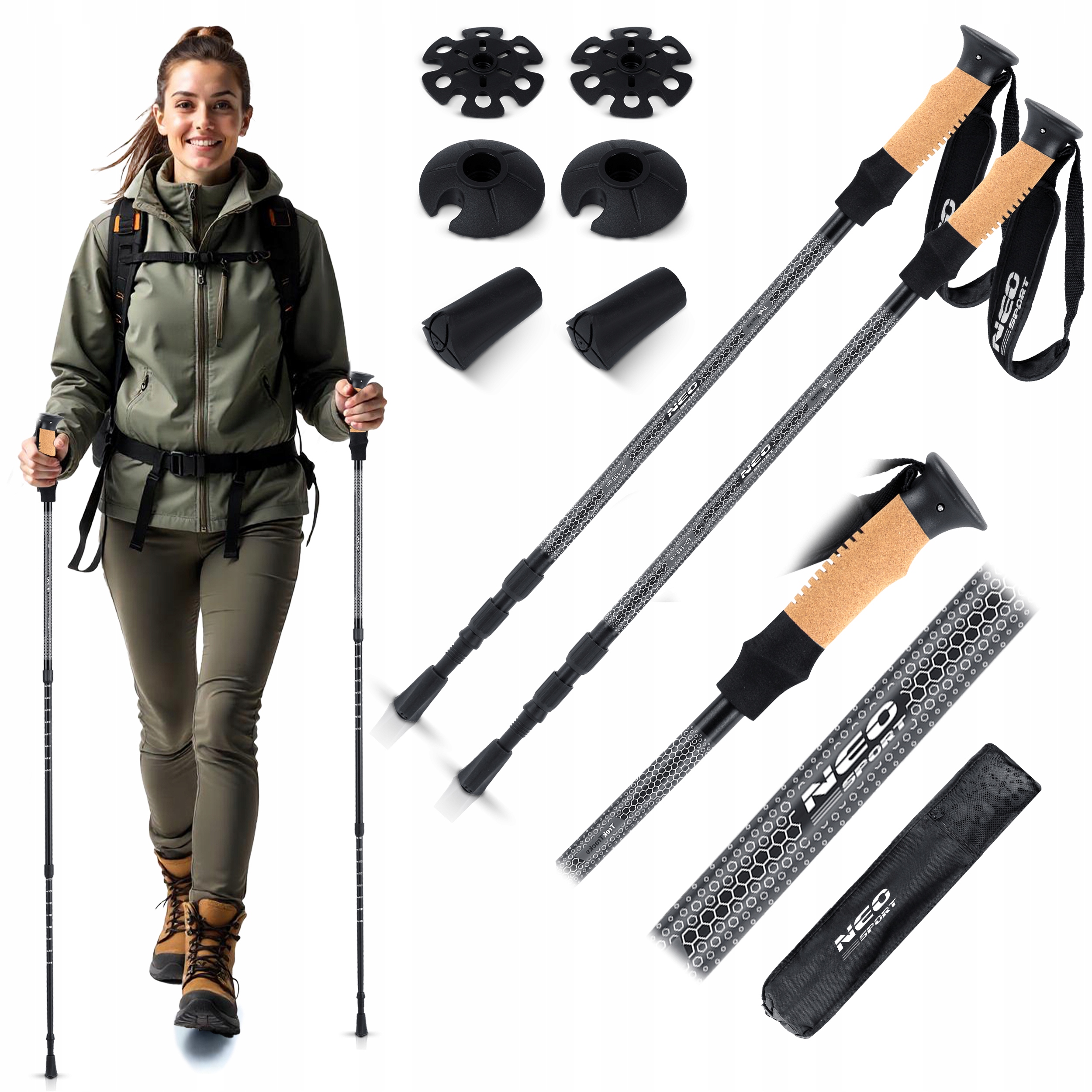 Kijki Do Nordic Walking Kije Trekkingowe Do Chodzenia Regulowane 2szt.