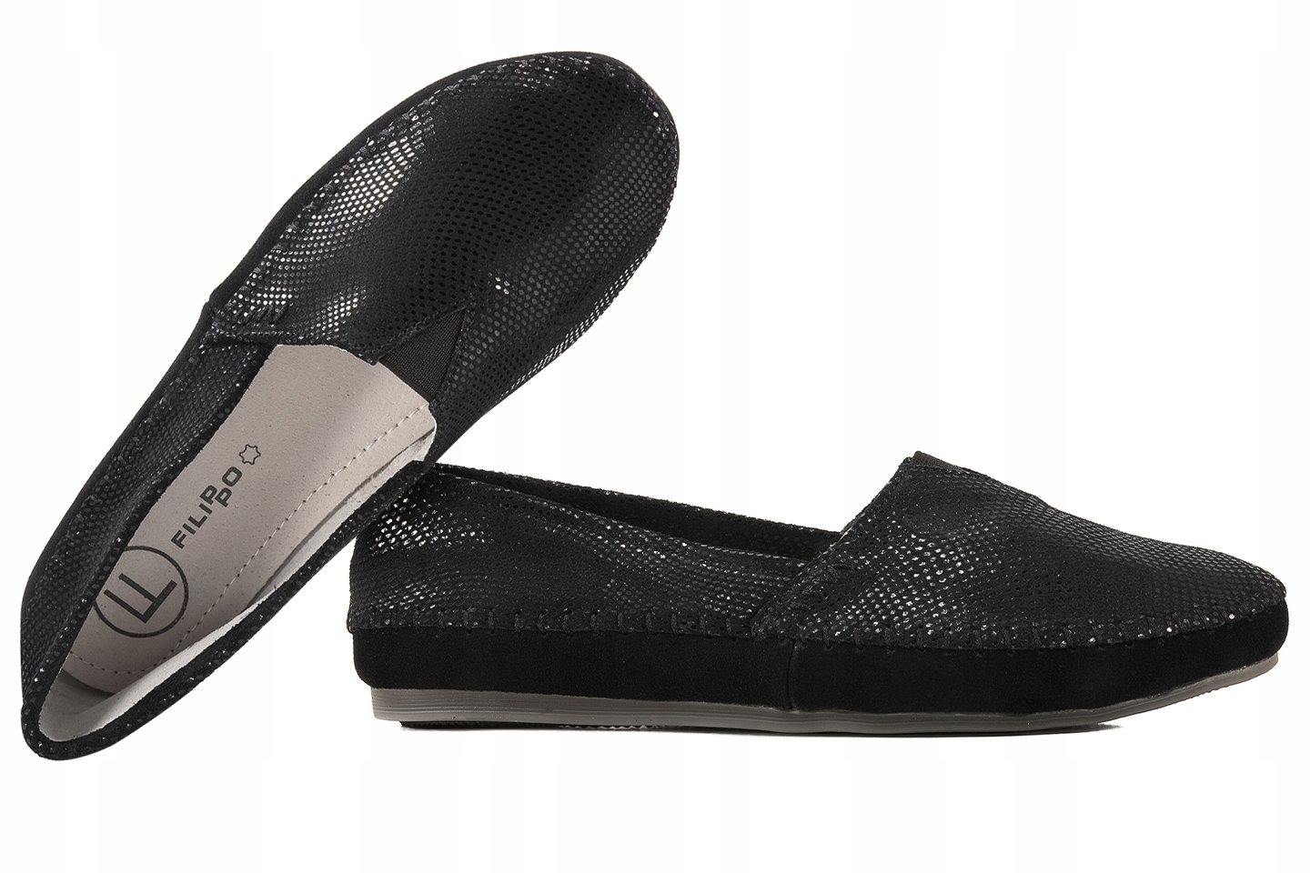 Filippo DP031 Dámské Polobotky Mokasíny Kožené Vložky černé 36 Černá