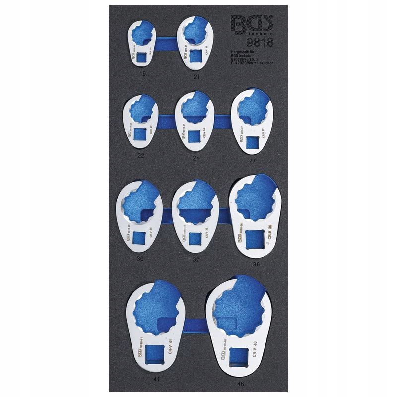 Sada drápových klíčů 10 mm (3/8") 12,5 mm (1/2") 20 mm (3/4") 10 Ks