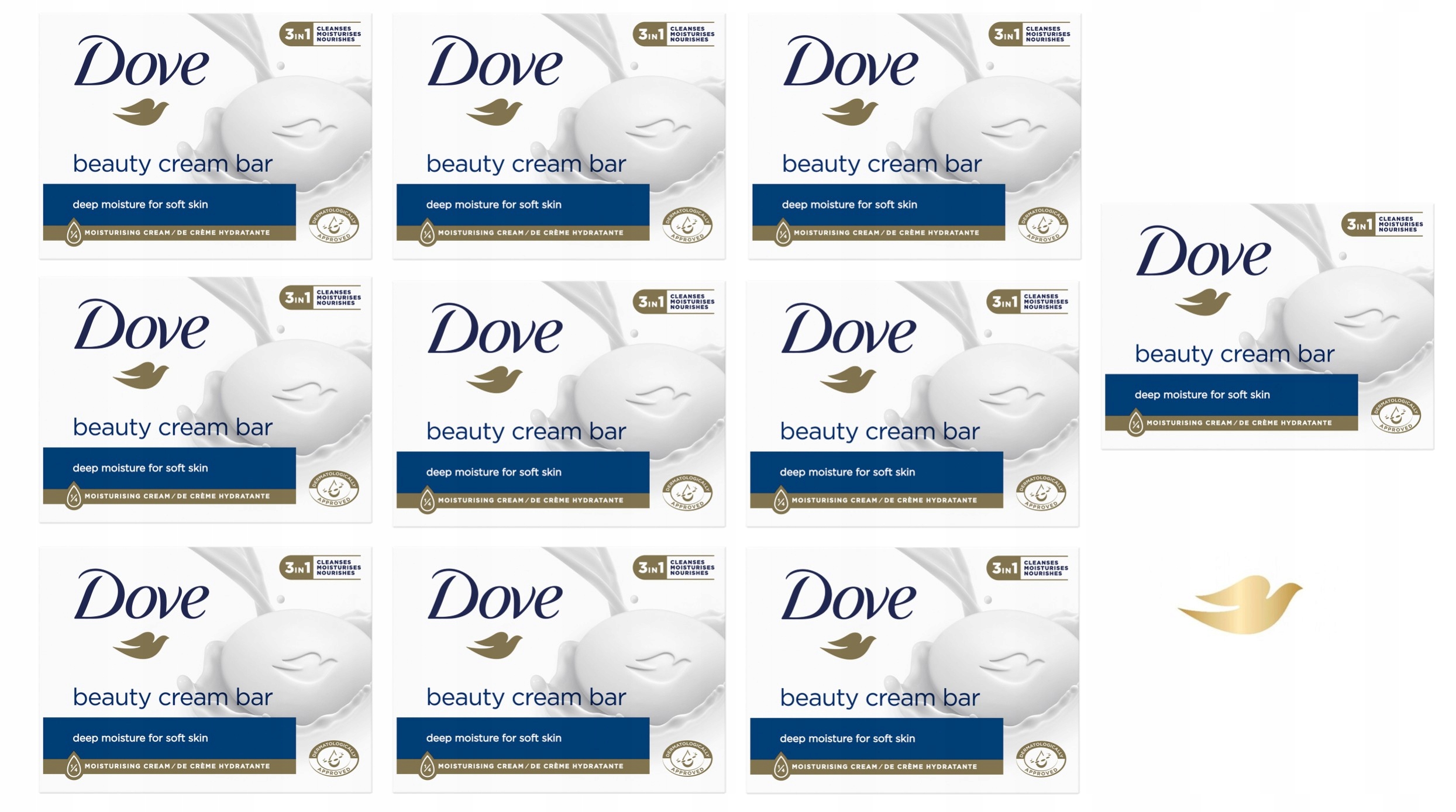 

Dove Mydło w kostce Beauty Cream Bar 90g x10