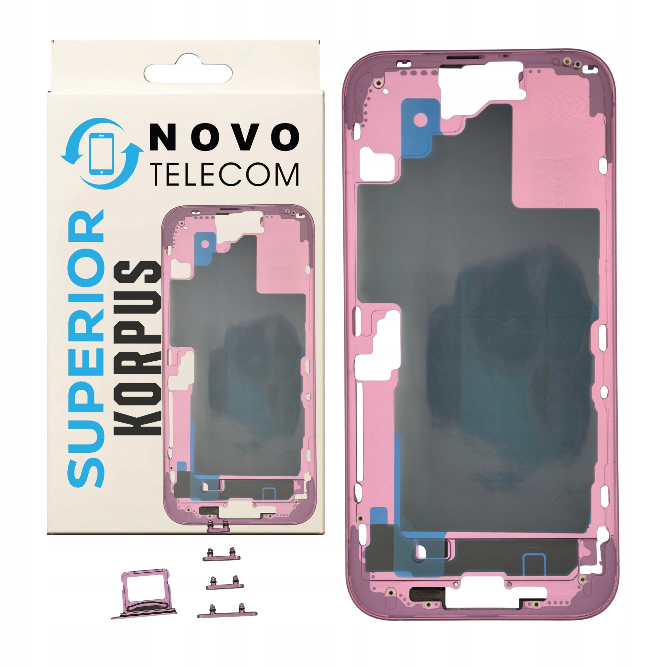 Korpus Obudowa Telefonu do iPhone 16 Plus Ramka Kompletna Różowa