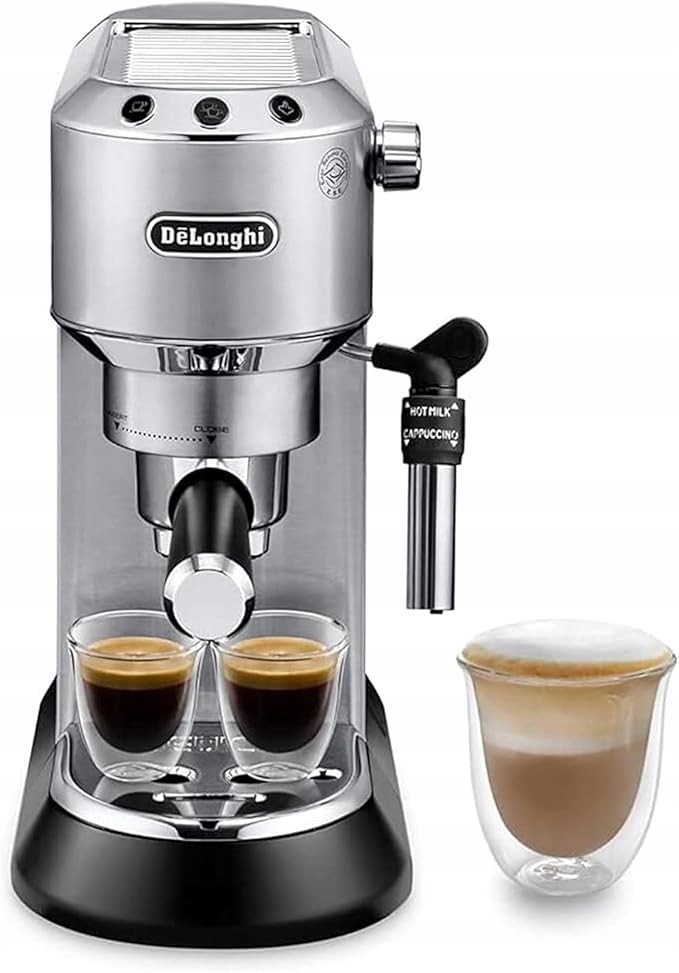 Pákový Kávovar Delonghi Dedica Style Ec 685.M (1350 W, 15 Barov, Strieborný)